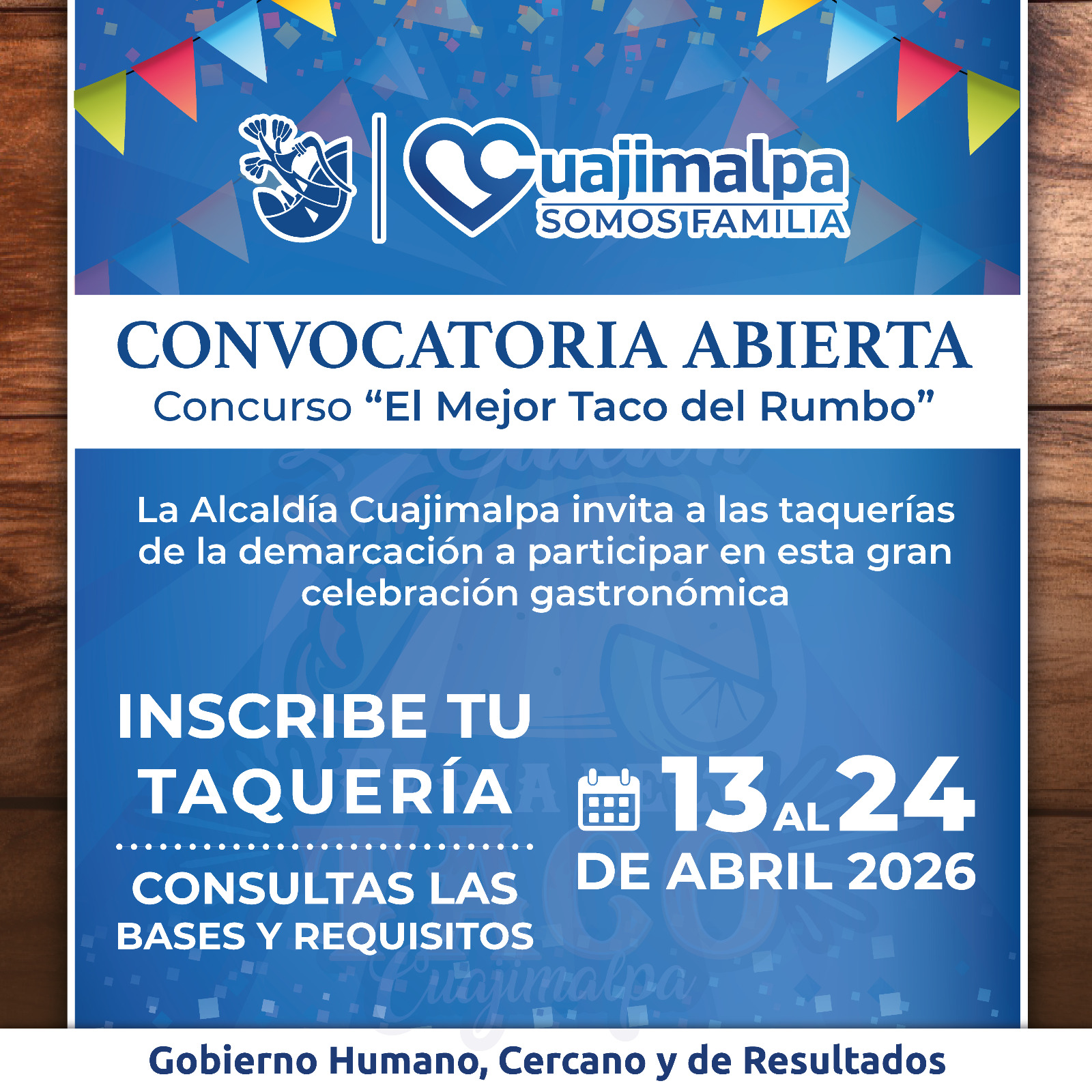 Convocatoria Taquerías 2026